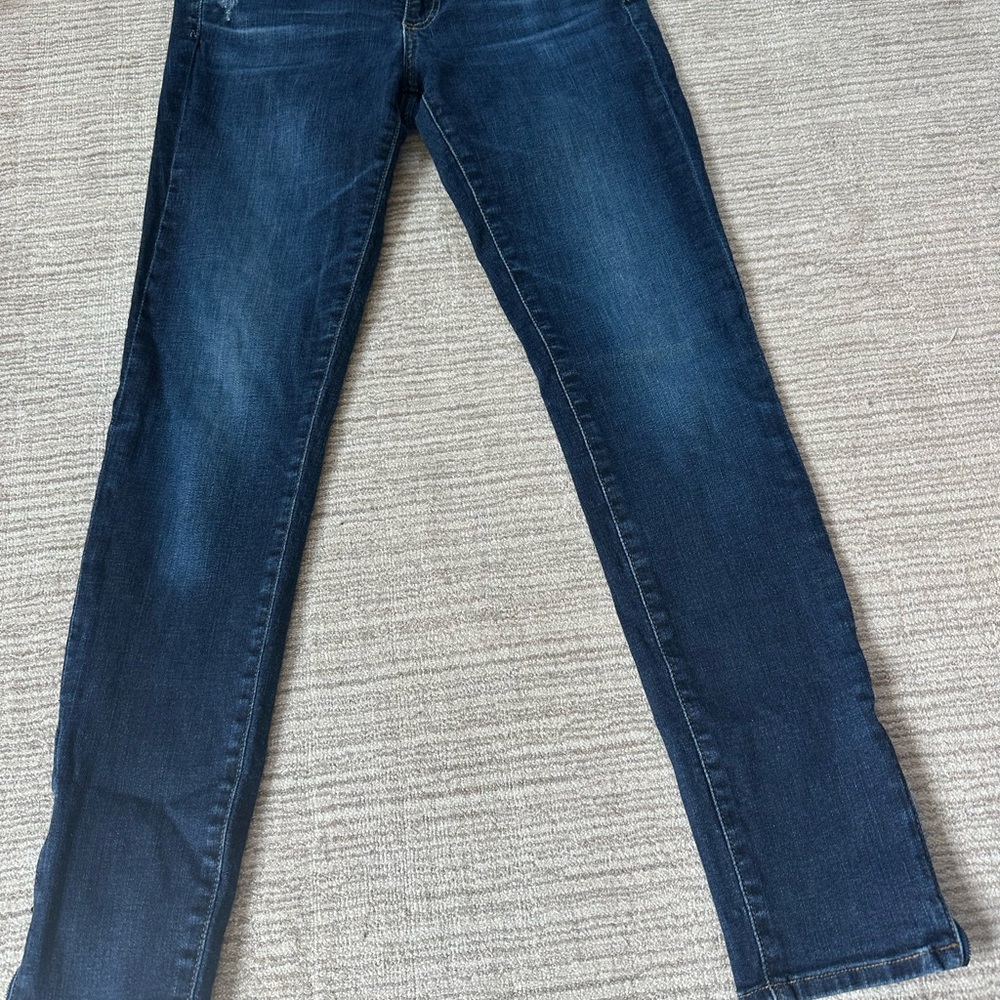 AG Adriano Goldschmied Blue Skinny Jeans Zip Ankle